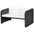 4 Piece Garden Lounge Set with Cushions Poly Rattan Black
