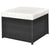 4 Piece Garden Lounge Set with Cushions Poly Rattan Black