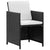 5 Piece Outdoor Dining Set with Cushions Poly Rattan Black