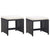 5 Piece Outdoor Dining Set with Cushions Poly Rattan Black
