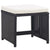 5 Piece Outdoor Dining Set with Cushions Poly Rattan Black