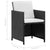 5 Piece Outdoor Dining Set with Cushions Poly Rattan Black