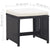 5 Piece Outdoor Dining Set with Cushions Poly Rattan Black