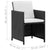 13 Piece Outdoor Dining Set with Cushions Poly Rattan Black