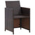 11 Piece Outdoor Dining Set with Cushions Poly Rattan Brown