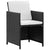 11 Piece Outdoor Dining Set with Cushions Poly Rattan Black