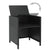13 Piece Outdoor Dining Set with Cushions Poly Rattan Black