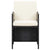 Garden Chairs 2 pcs with Cushions and Pillows Poly Rattan Black