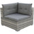 10 Piece Garden Lounge Set with Cushions Poly Rattan Grey