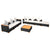 8 Piece Garden Lounge Set with Cushions Poly Rattan Black