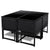 9 Piece Outdoor Dining Set with Cushions Poly Rattan Black