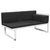 4 Piece Garden Lounge Set with Cushions Aluminium Black