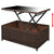 10 Piece Garden Lounge Set with Cushions Poly Rattan Brown