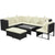 8 Piece Garden Lounge Set with Cushions Poly Rattan Black