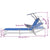 Sun Lounger with Canopy Steel Blue