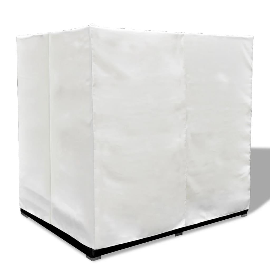 Outdoor Lounge Bed with Curtains Poly Rattan Black