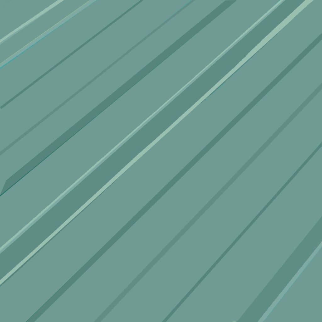Roof Panels 12 pcs Galvanised Steel Green