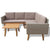 4 Piece Garden Lounge Set with Cushions Poly Rattan Grey