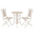 3 Piece Bistro Set Steel White