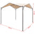 Gazebo Pavilion Tent Canopy 3x3 m Steel Beige