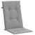 Garden Highback Chair Cushions 2 pcs Grey 120x50x3 cm Fabric