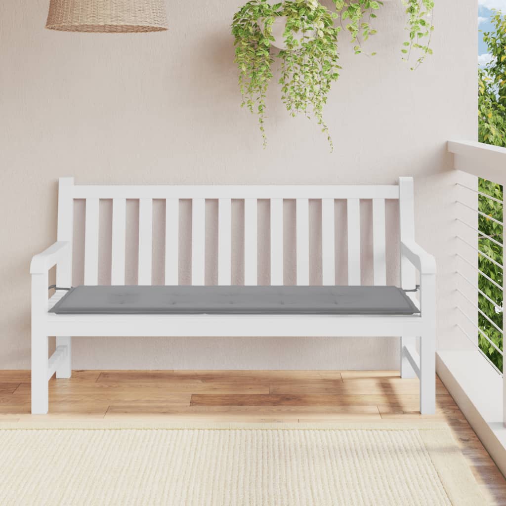 Garden Bench Cushion Grey 150x50x3 cm Oxford Fabric