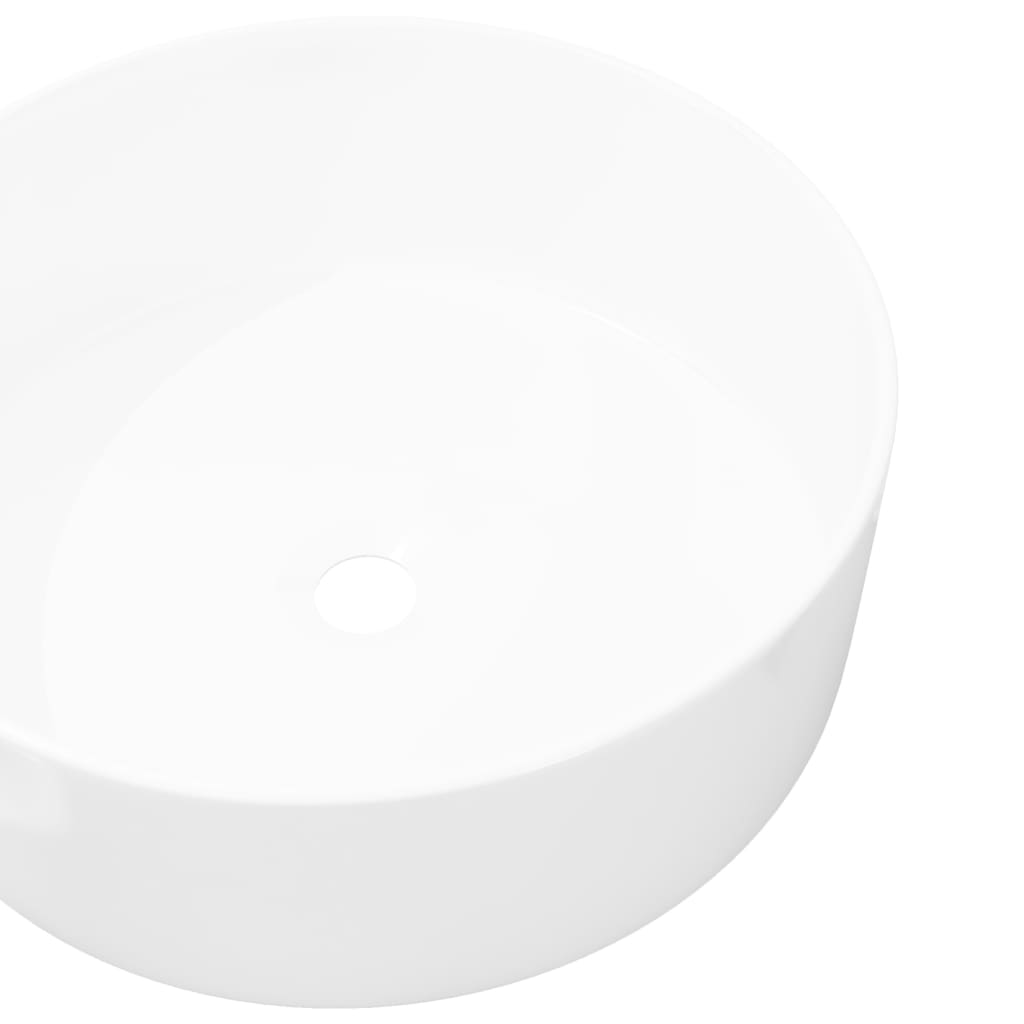 Basin Round Ceramic White 40x15 cm