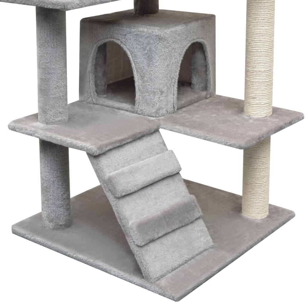 Cat Tree with Sisal Scratching Posts 125 cm Grey