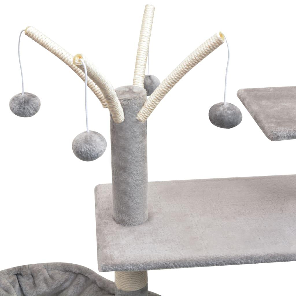 Cat Tree with Sisal Scratching Posts 125 cm Grey