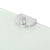 Corner Shelf with Chrome Supports Glass White 25x25 cm