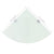 Corner Shelf with Chrome Supports Glass White 25x25 cm
