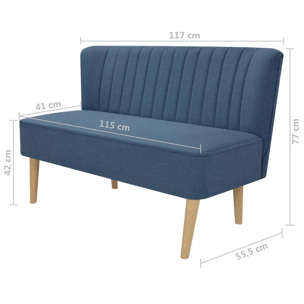 Sofa Fabric 117x55.5x77 cm Blue