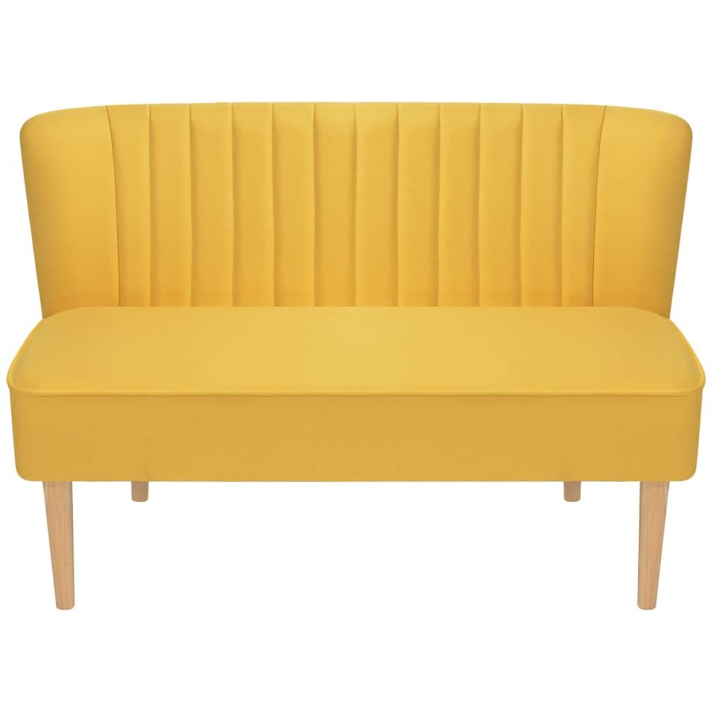 Sofa Fabric 117x55.5x77 cm Yellow