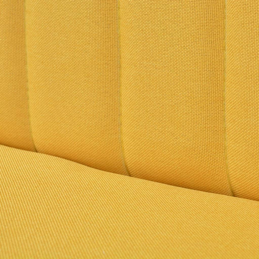 Sofa Fabric 117x55.5x77 cm Yellow