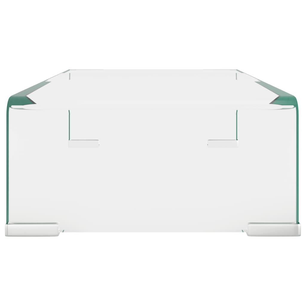 TV Stand/Monitor Riser Glass Clear 40x25x11 cm
