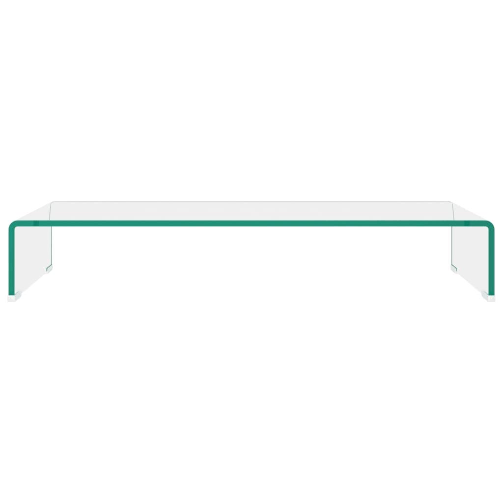 TV Stand/Monitor Riser Glass Clear 80x30x13 cm