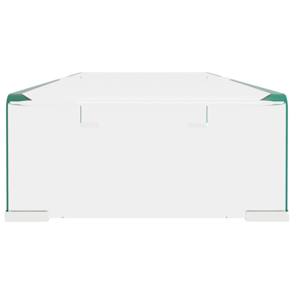 TV Stand/Monitor Riser Glass Clear 80x30x13 cm