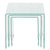 Three Piece Nesting Table Set Tempered Glass Clear