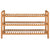 Shoe Rack with 3 Shelves 100x27x60 cm Solid Oak Wood