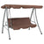 Outdoor Swing Bench with Canopy Coffee