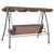 Outdoor Swing Bench with Canopy Coffee