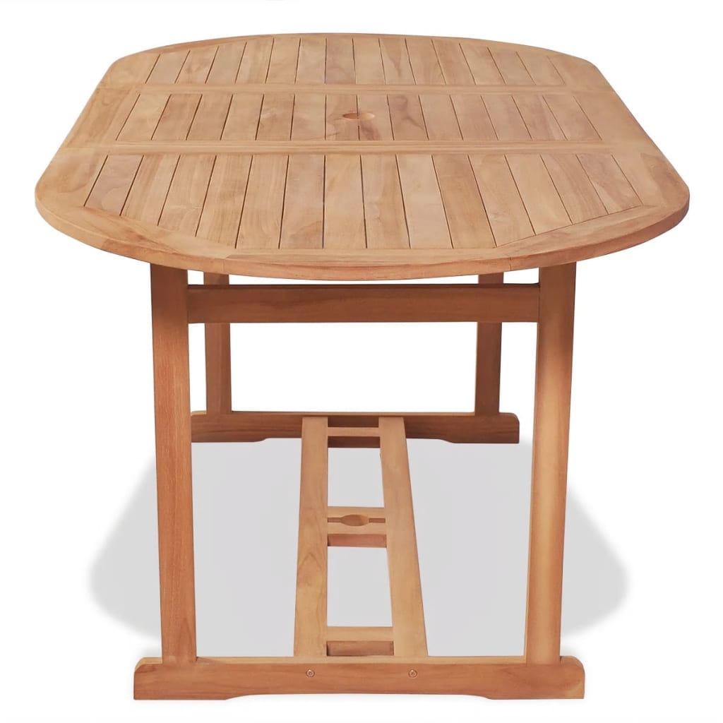 Garden Table 180x90x75 cm Solid Teak Wood