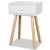 Bedside Tables 2 pcs Solid Pinewood 40x30x61 cm White
