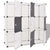 Storage Cube Organiser with 9 Compartments Black and White