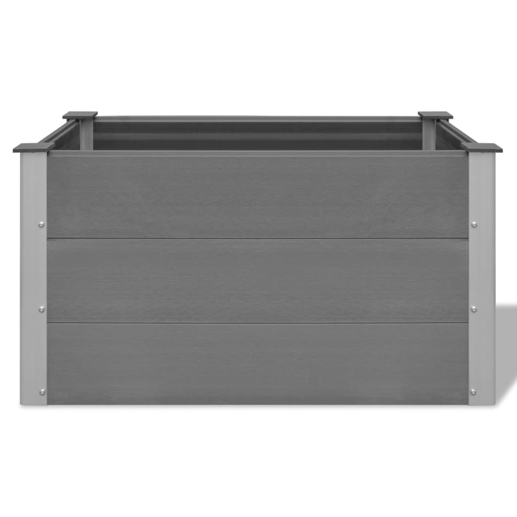 Garden Raised Bed WPC 100x50x54 cm Grey