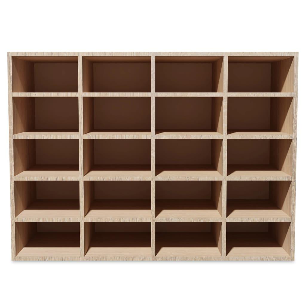 Shoe Rack Engineered Wood 92x30x67.5 cm Oak