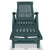 Sun Lounger with Footrest Plastic Green