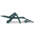 Sun Lounger with Footrest Plastic Green