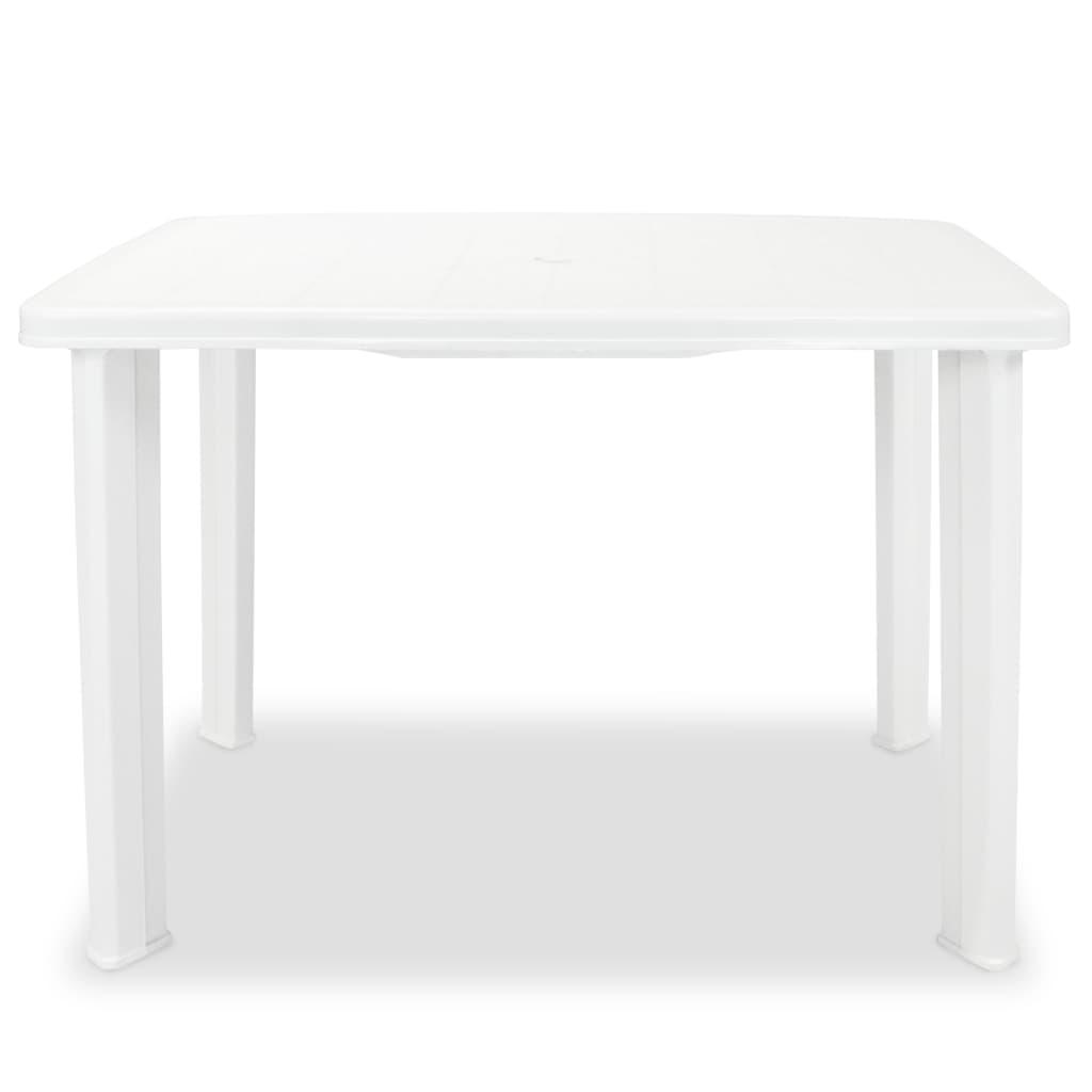 Garden Table White 101x68x72 cm Plastic