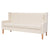 3-Seater Sofa Fabric Cream White